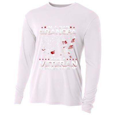 Im A Dad Grandpa And A Veteran Funny Birthday Cooling Performance Long Sleeve Crew