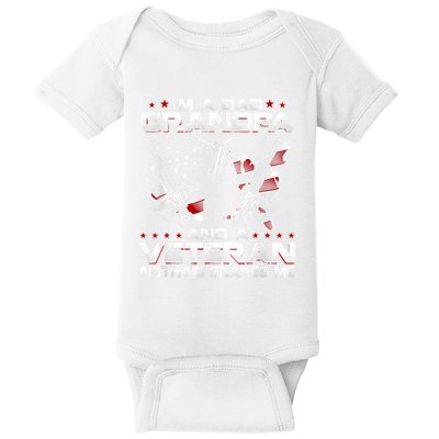 Im A Dad Grandpa And A Veteran Funny Birthday Baby Bodysuit