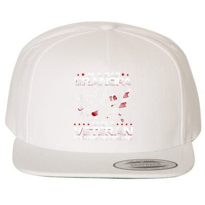Im A Dad Grandpa And A Veteran Funny Birthday Wool Snapback Cap