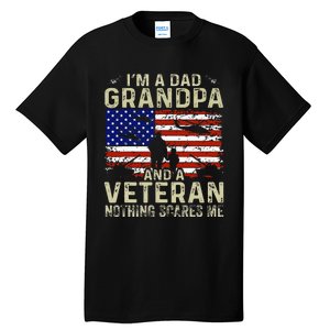 IM A Dad Grandpa And Veteran Fathers Day Tall T-Shirt