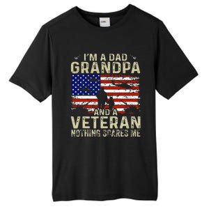 IM A Dad Grandpa And Veteran Fathers Day Tall Fusion ChromaSoft Performance T-Shirt