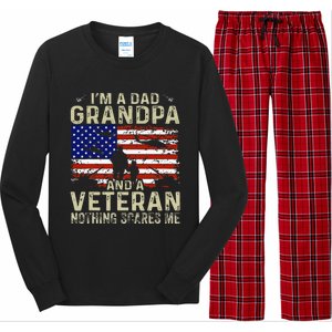 IM A Dad Grandpa And Veteran Fathers Day Long Sleeve Pajama Set