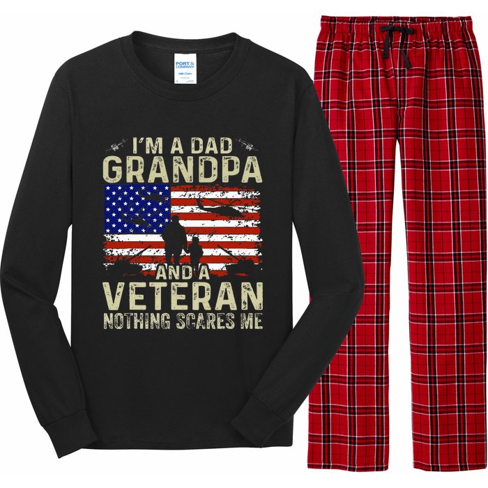 IM A Dad Grandpa And Veteran Fathers Day Long Sleeve Pajama Set