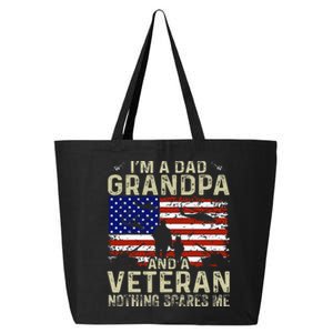 IM A Dad Grandpa And Veteran Fathers Day 25L Jumbo Tote