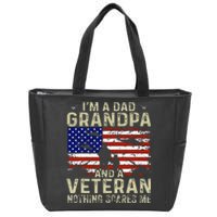 IM A Dad Grandpa And Veteran Fathers Day Zip Tote Bag