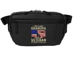 IM A Dad Grandpa And Veteran Fathers Day Crossbody Pack