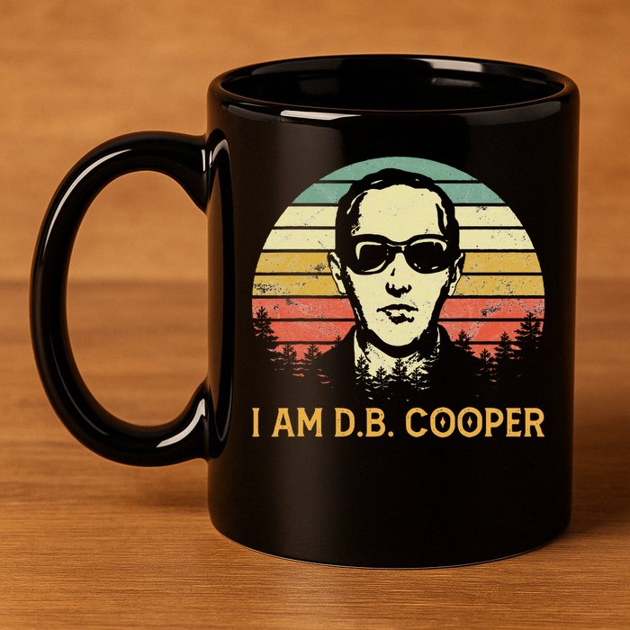I Am Db Cooper Skydiving Funny Skydiver D.B. Cooper 11oz C Handle Ceramic Mug