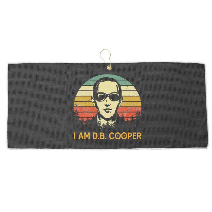 I Am Db Cooper Skydiving Funny Skydiver D.B. Cooper Large Microfiber Waffle Golf Towel