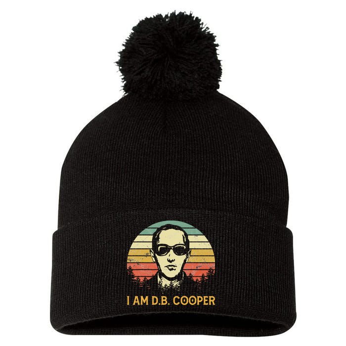 I Am Db Cooper Skydiving Funny Skydiver D.B. Cooper Pom Pom 12in Knit Beanie