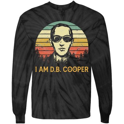 I Am Db Cooper Skydiving Funny Skydiver D.B. Cooper Tie-Dye Long Sleeve Shirt