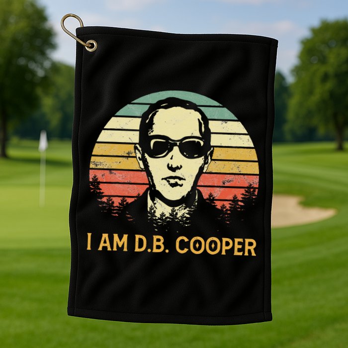 I Am Db Cooper Skydiving Funny Skydiver D.B. Cooper Golf Towel