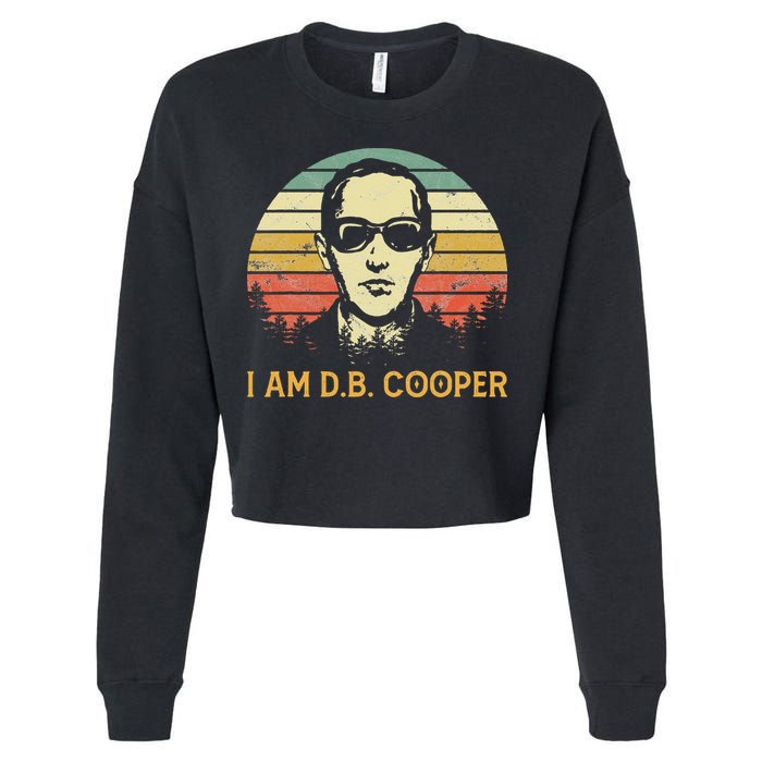 I Am Db Cooper Skydiving Funny Skydiver D.B. Cooper Cropped Pullover Crew