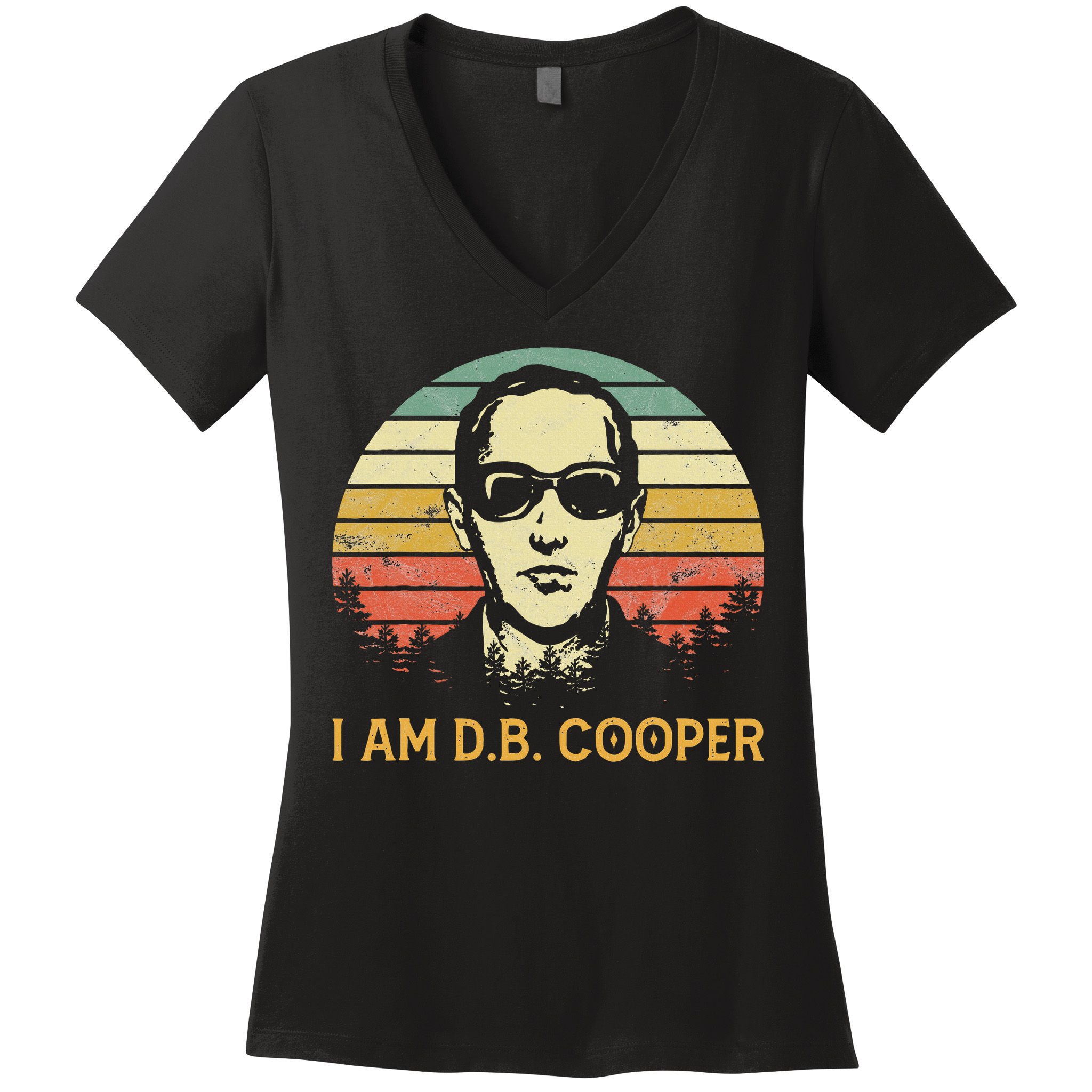 I Am Db Cooper Skydiving Funny Skydiver D.B. Cooper Women's V-Neck T-Shirt