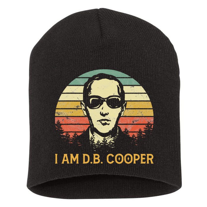 I Am Db Cooper Skydiving Funny Skydiver D.B. Cooper Short Acrylic Beanie