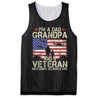 IM A Dad Grandpa And Veteran Fathers Day Papa Grandpa Gifts Mesh Reversible Basketball Jersey Tank