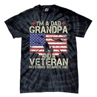 IM A Dad Grandpa And Veteran Fathers Day Papa Grandpa Gifts Tie-Dye T-Shirt