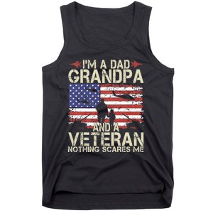 IM A Dad Grandpa And Veteran Fathers Day Papa Grandpa Gifts Tank Top