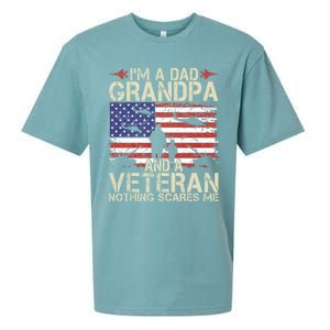 IM A Dad Grandpa And Veteran Fathers Day Papa Grandpa Gifts Sueded Cloud Jersey T-Shirt