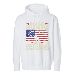 IM A Dad Grandpa And Veteran Fathers Day Papa Grandpa Gifts Garment-Dyed Fleece Hoodie