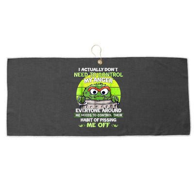 I Actually Dont Need To Control My Anger Everyone Around Me Large Microfiber Waffle Golf Towel