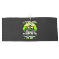 I Actually Dont Need To Control My Anger Everyone Around Me Large Microfiber Waffle Golf Towel