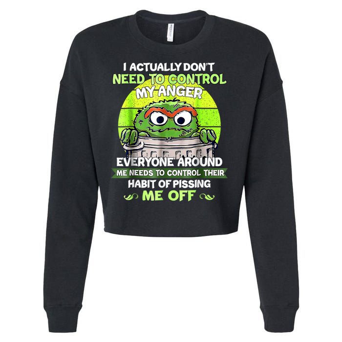 I Actually Dont Need To Control My Anger Everyone Around Me Cropped Pullover Crew