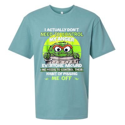 I Actually Dont Need To Control My Anger Everyone Around Me Sueded Cloud Jersey T-Shirt