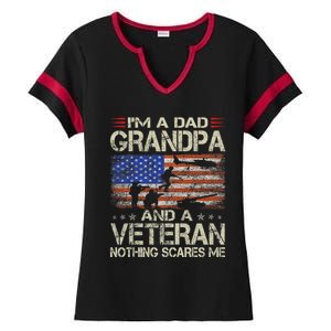 IM A Dad Grandpa And Veteran Fathers Day Papa Grandpa Gifts Ladies Halftime Notch Neck Tee