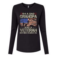 IM A Dad Grandpa And Veteran Fathers Day Papa Grandpa Gifts Womens Cotton Relaxed Long Sleeve T-Shirt