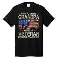 IM A Dad Grandpa And Veteran Fathers Day Papa Grandpa Gifts Tall T-Shirt