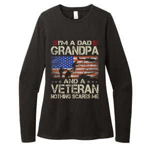 IM A Dad Grandpa And Veteran Fathers Day Papa Grandpa Gifts Womens CVC Long Sleeve Shirt