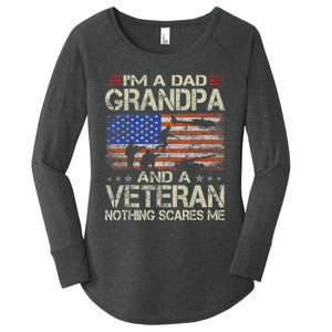 IM A Dad Grandpa And Veteran Fathers Day Papa Grandpa Gifts Women's Perfect Tri Tunic Long Sleeve Shirt