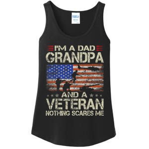 IM A Dad Grandpa And Veteran Fathers Day Papa Grandpa Gifts Ladies Essential Tank