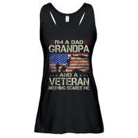 IM A Dad Grandpa And Veteran Fathers Day Papa Grandpa Gifts Ladies Essential Flowy Tank