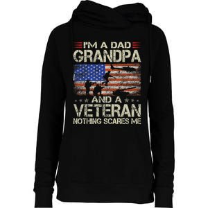 IM A Dad Grandpa And Veteran Fathers Day Papa Grandpa Gifts Womens Funnel Neck Pullover Hood