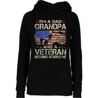 IM A Dad Grandpa And Veteran Fathers Day Papa Grandpa Gifts Womens Funnel Neck Pullover Hood