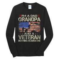 IM A Dad Grandpa And Veteran Fathers Day Papa Grandpa Gifts Tall Long Sleeve T-Shirt