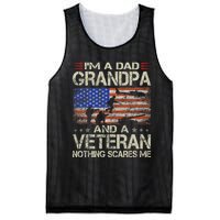 IM A Dad Grandpa And Veteran Fathers Day Papa Grandpa Gifts Mesh Reversible Basketball Jersey Tank