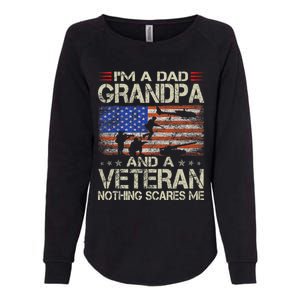 IM A Dad Grandpa And Veteran Fathers Day Papa Grandpa Gifts Womens California Wash Sweatshirt