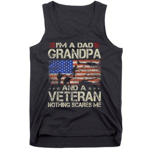 IM A Dad Grandpa And Veteran Fathers Day Papa Grandpa Gifts Tank Top