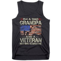 IM A Dad Grandpa And Veteran Fathers Day Papa Grandpa Gifts Tank Top