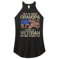 IM A Dad Grandpa And Veteran Fathers Day Papa Grandpa Gifts Women's Perfect Tri Rocker Tank