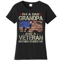 IM A Dad Grandpa And Veteran Fathers Day Papa Grandpa Gifts Women's T-Shirt