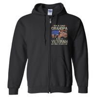 IM A Dad Grandpa And Veteran Fathers Day Papa Grandpa Gifts Full Zip Hoodie