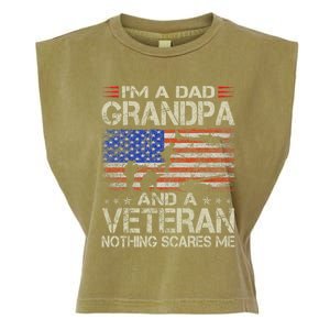 IM A Dad Grandpa And Veteran Fathers Day Papa Grandpa Gifts Garment-Dyed Women's Muscle Tee