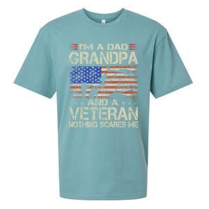 IM A Dad Grandpa And Veteran Fathers Day Papa Grandpa Gifts Sueded Cloud Jersey T-Shirt