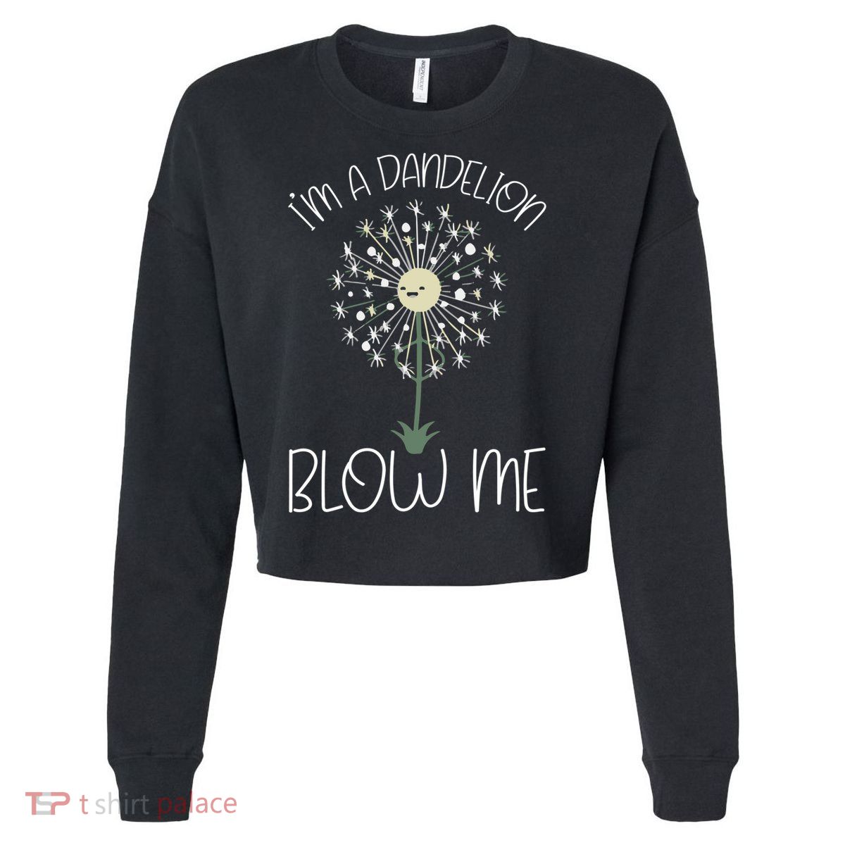 Im A Dandelion Blow Me Lazy Halloween Costume Funny Humor Gift Cropped Pullover Crew