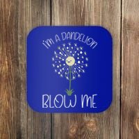 Im A Dandelion Blow Me Lazy Halloween Costume Funny Humor Gift Coaster