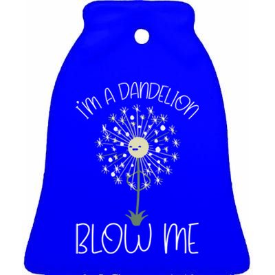 Im A Dandelion Blow Me Lazy Halloween Costume Funny Humor Gift Ceramic Bell Ornament