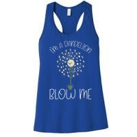 Im A Dandelion Blow Me Lazy Halloween Costume Funny Humor Gift Women's Racerback Tank